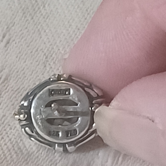 LAGOS Caviar Vintage Blue Topaz Stud Earrings, SS & 18k - Picture 7 of 10